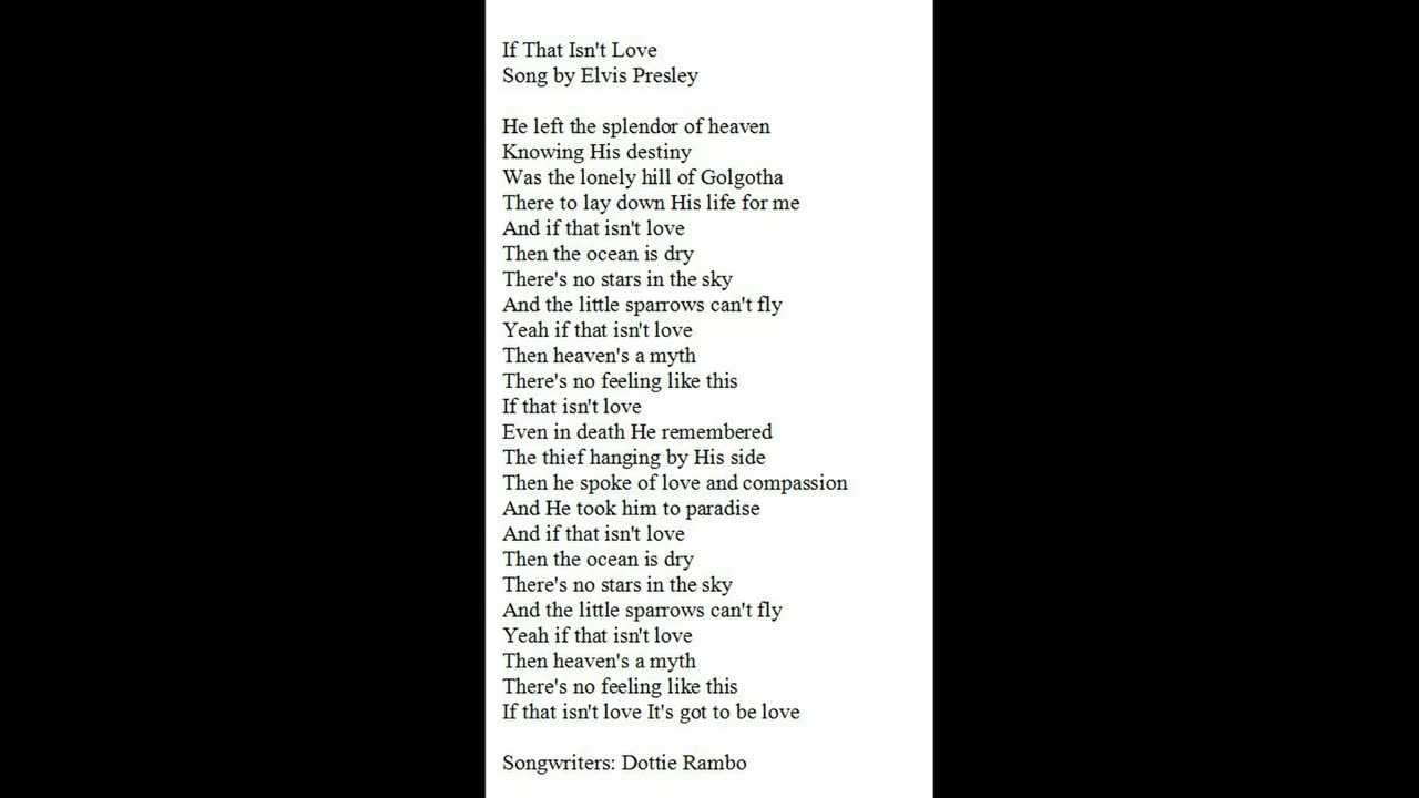 If That Isn't Love by SRM