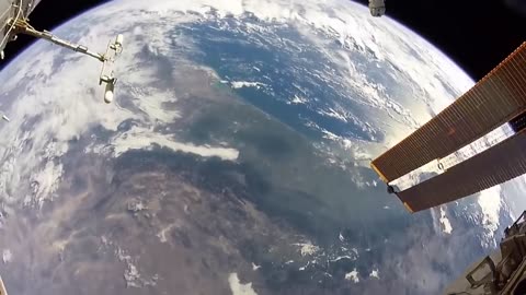 View of Earth during a Space Walk Outside the ISS