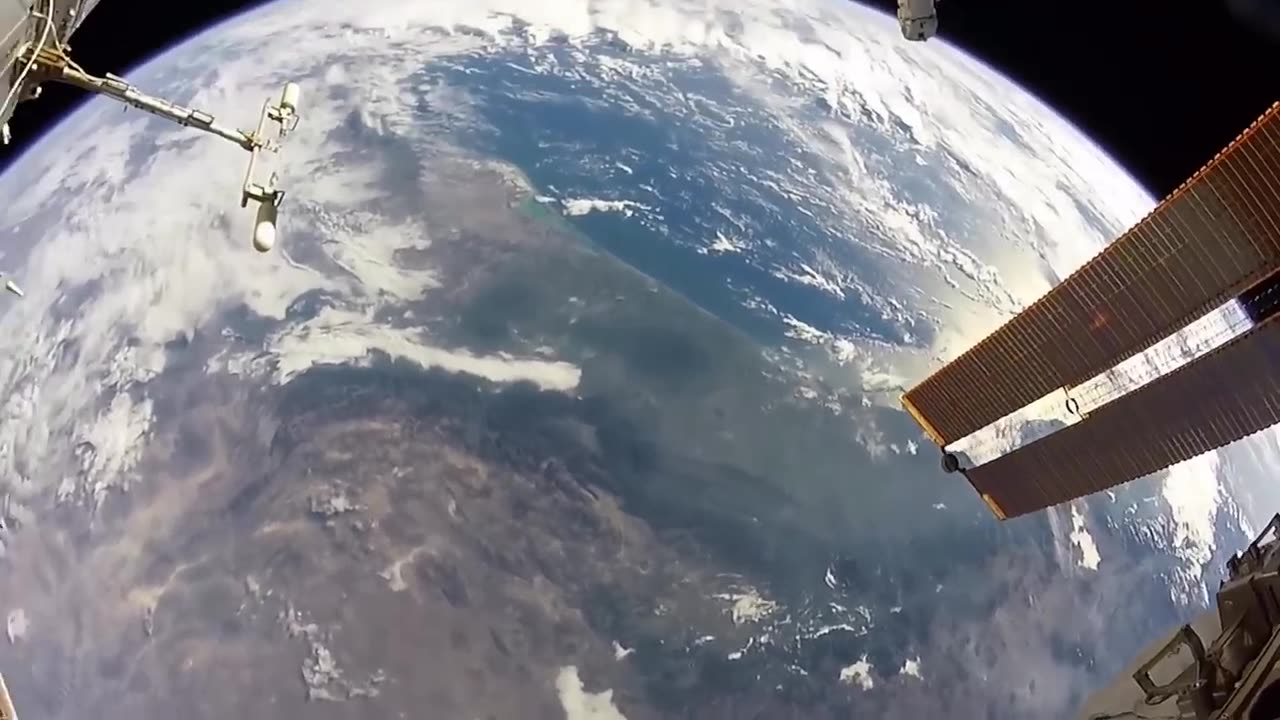 View of Earth during a Space Walk Outside the ISS