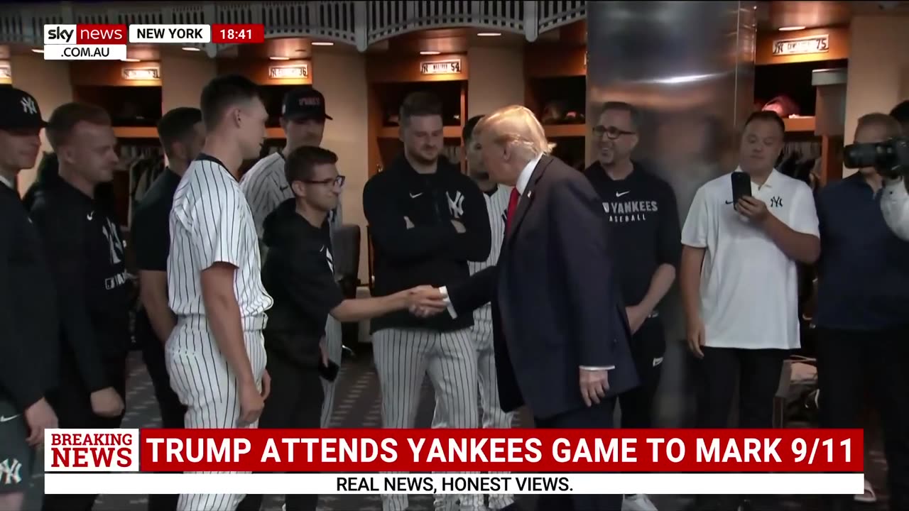 Trump attends New York Yankees game to mark 9/11
