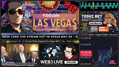 24/7 Web3 News Network Bitcoin Vegas Live May 26-31 🚨 24/7 $BTC Sponsor Us! 💥