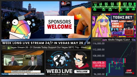 24/7 Web3 News Network Bitcoin Vegas Live May 26-31 🚨 24/7 $BTC Sponsor Us! 💥