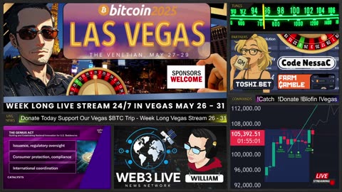 24/7 Web3 News Network Bitcoin Vegas Live May 26-31 🚨 24/7 $BTC Sponsor Us! 💥