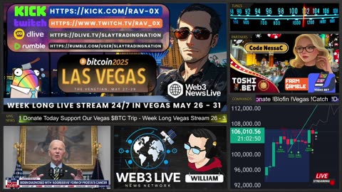 24/7 Web3 News Network Bitcoin Vegas Live May 26-31 🚨 24/7 $BTC Sponsor Us! 💥