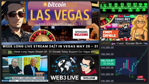 24/7 Web3 News Network Bitcoin Vegas Live May 26-31 🚨 24/7 $BTC Sponsor Us! 💥