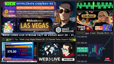 24/7 Web3 News Network Bitcoin Vegas Live May 26-31 🚨 24/7 $BTC Sponsor Us! 💥