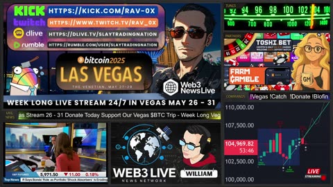 24/7 Web3 News Network Bitcoin Vegas Live May 26-31 🚨 24/7 $BTC Sponsor Us! 💥