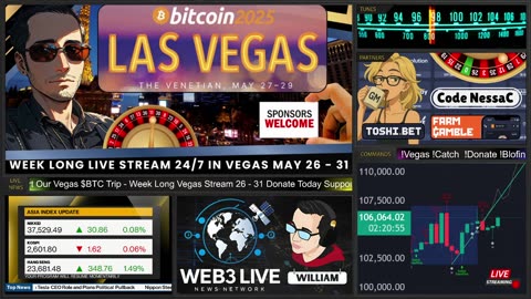 24/7 Web3 News Network Bitcoin Vegas Live May 26-31 🚨 24/7 $BTC Sponsor Us! 💥
