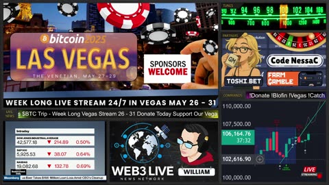 24/7 Web3 News Network Bitcoin Vegas Live May 26-31 🚨 24/7 $BTC Sponsor Us! 💥
