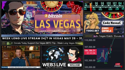 24/7 Web3 News Network Bitcoin Vegas Live May 26-31 🚨 24/7 $BTC Sponsor Us! 💥