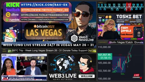 24/7 Web3 News Network Bitcoin Vegas Live May 26-31 🚨 24/7 $BTC Sponsor Us! 💥