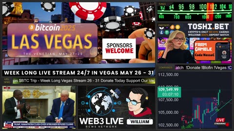 24/7 Web3 News Network Bitcoin Vegas Live May 26-31 🚨 24/7 $BTC Sponsor Us! 💥