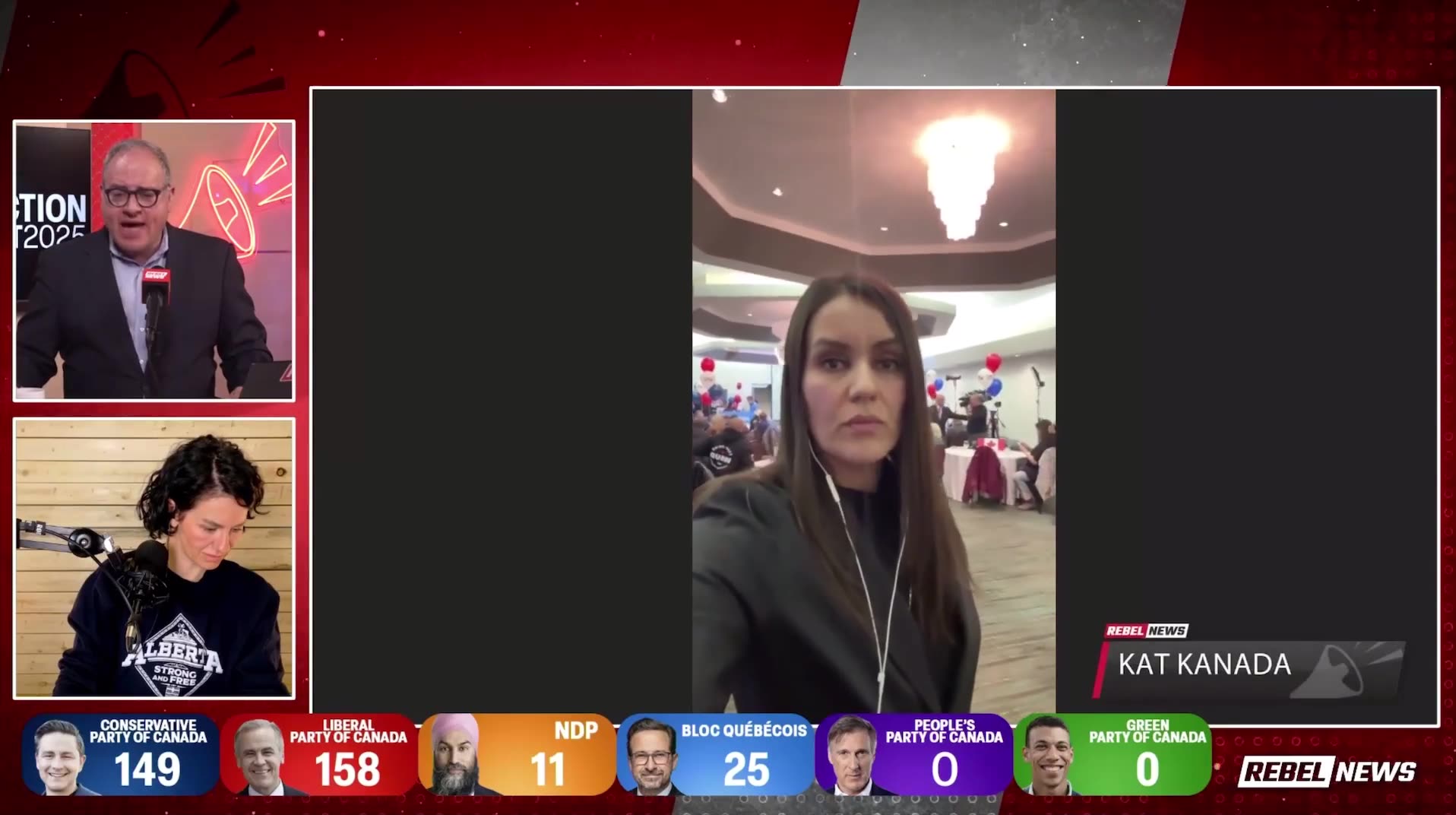 Kat Kanada checks in from Aaron Gunns Conservative watch party in BC