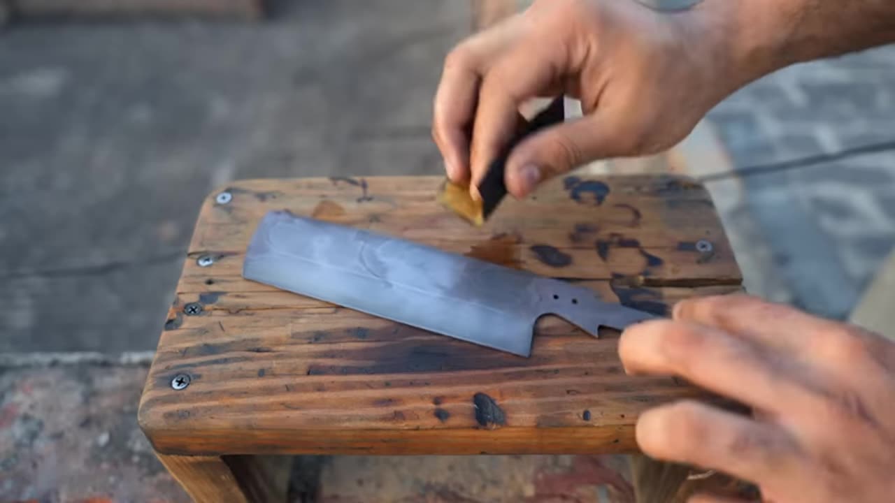 I made a Damascus Knife out of your Razor Blades. Can you believe?