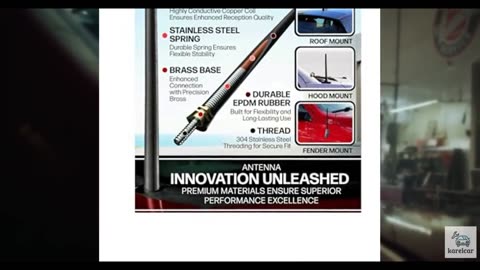 Votex Black Short Rubber 6 3/4 Inch Universal Antenna Kit - Car Wash Proof, Eas