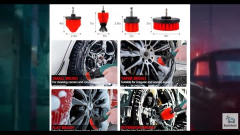 MIANYINGR 35Pcs Car Detailing Kit, Drill Brush Attachments with Detailing Brush