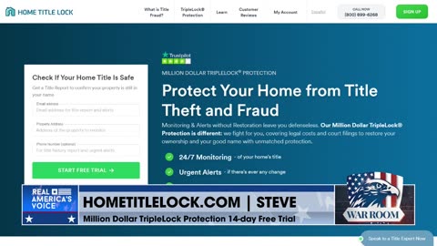 Home Title Lock is 24/7 Monitoring, Urgent Change Alerts, and Restoration Services - We Call It Million Dollar TripleLock® Protection*