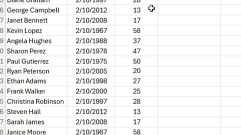 Advance use of if formula | Excel Hack: Auto-Calculate Age from DOB! #excel #shorts #tiktok