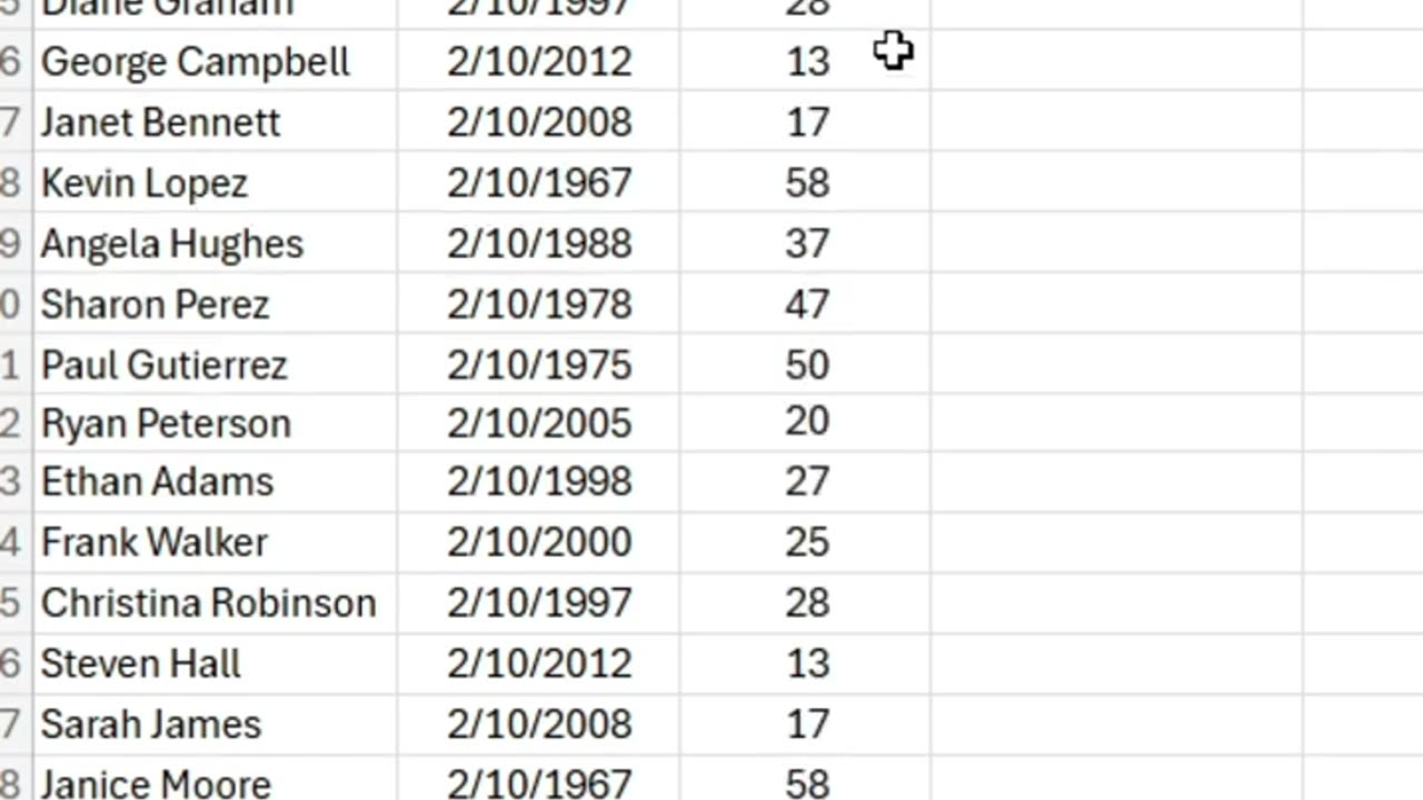 Advance use of if formula | Excel Hack: Auto-Calculate Age from DOB! #excel #shorts #tiktok