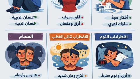 أشهر أنواع الأمراض النفسية