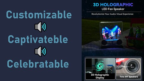 3D Holographic Fan LED Speaker - Redefine AV Experience