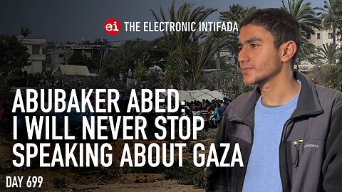 I will never stop speaking about Gaza, with Abubaker Abed