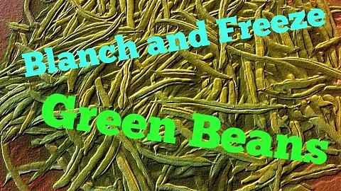 Blanch and freeze Green beans