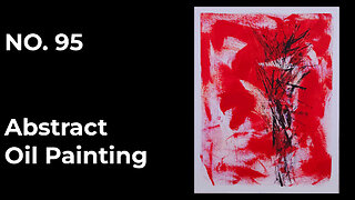 Watch This Abstract Oil Painting Come to Life (Cold Wax + Spatula Art)