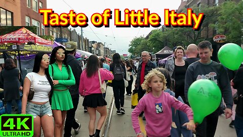 【4K】Taste of Little Italy 🇮🇹 Toronto Canada 🇨🇦