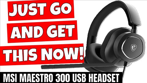 Amazing Value MSI Maestro 300 USB Lightweight Gaming Headset With Replacement Ear Cups