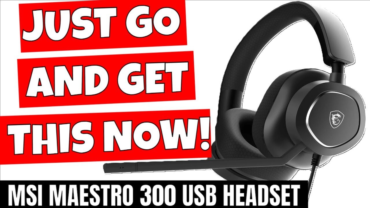 Amazing Value MSI Maestro 300 USB Lightweight Gaming Headset With Replacement Ear Cups
