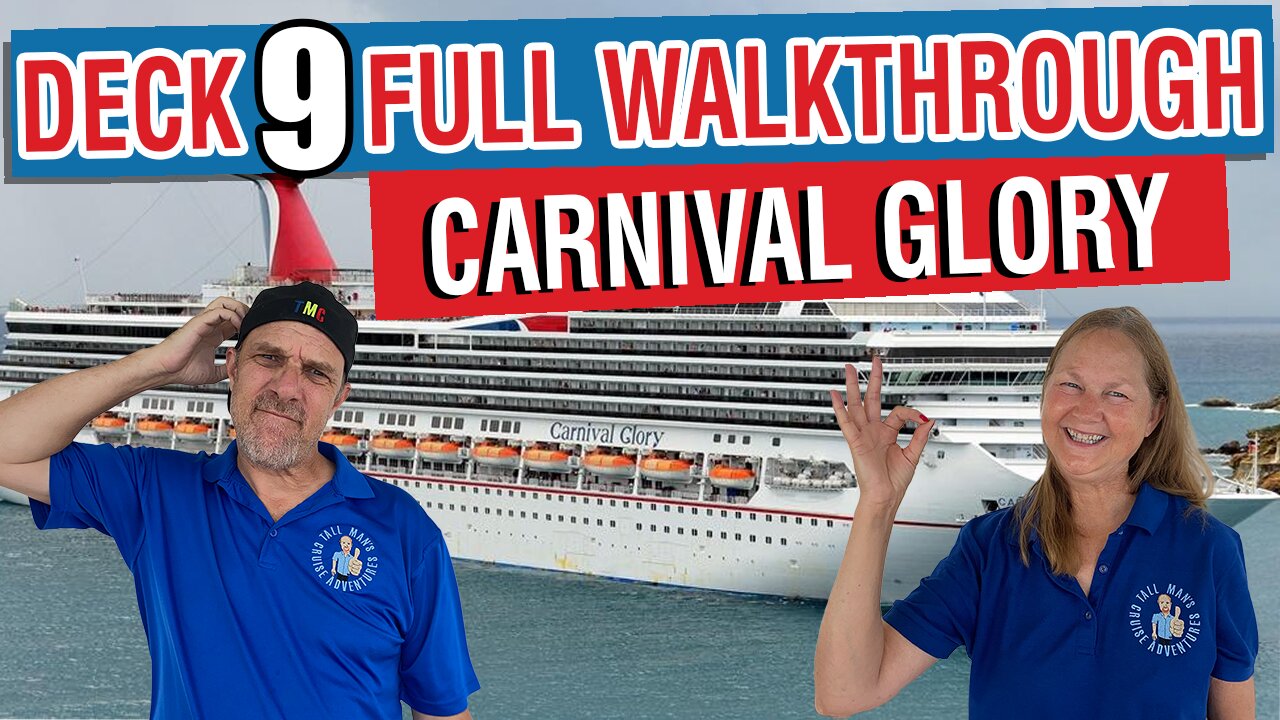 Carnival Glory Deck 9 Lido Pools Tour Features That Will AMAZE You | Tall Man's Cruise Adventures