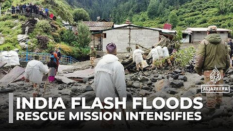 Rescue mission intensifies after deadly flash floods hit India's Uttarakhand state