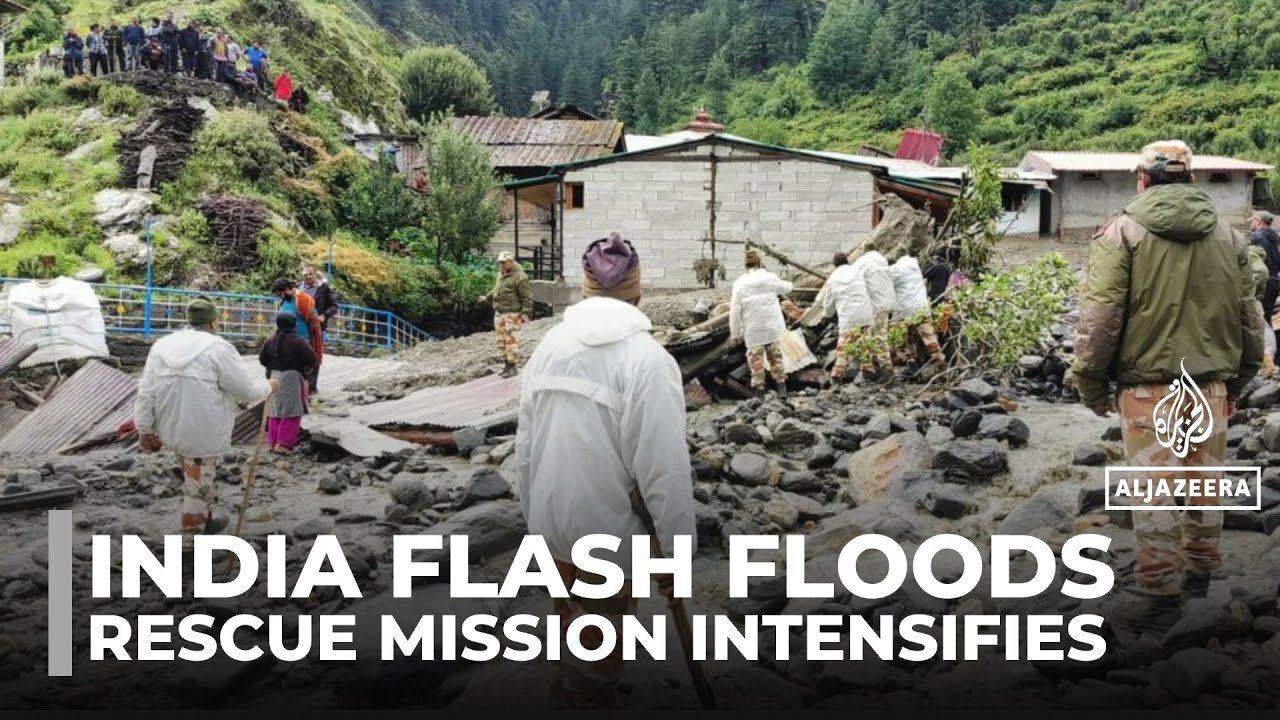 Rescue mission intensifies after deadly flash floods hit India's Uttarakhand state