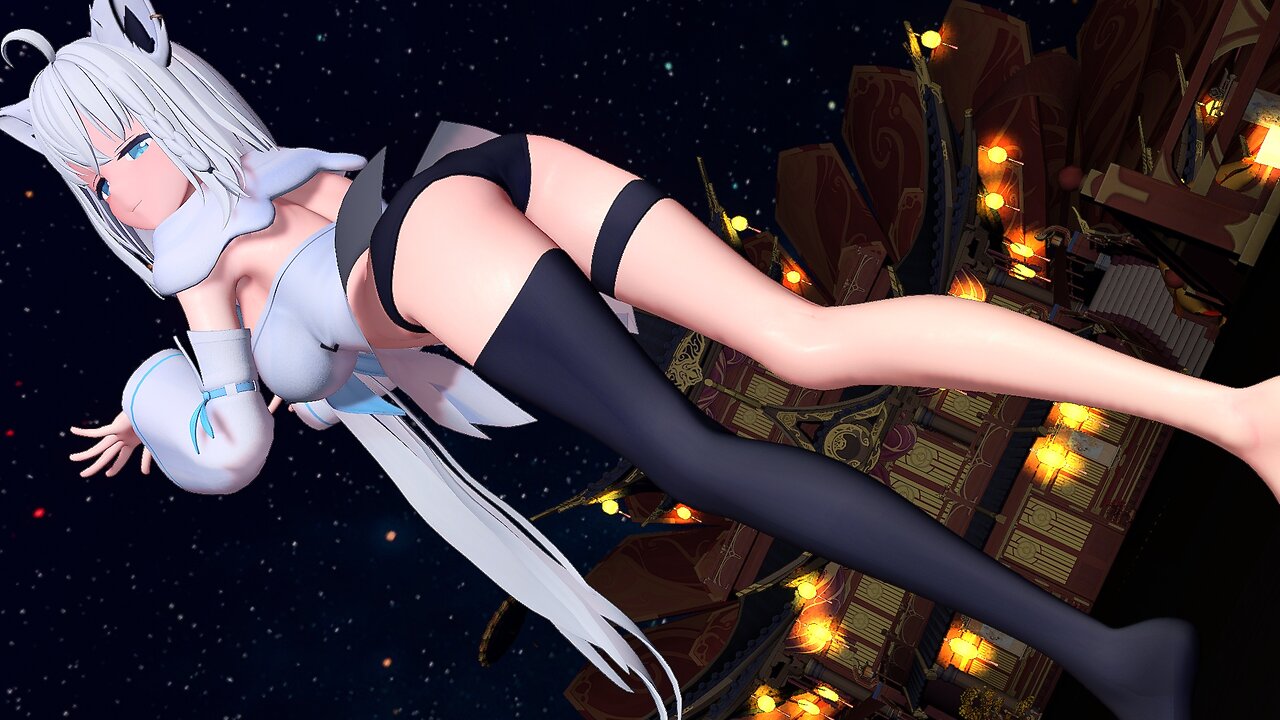 【Hot Dance】白上フブ○/LE SSERAFIM - Smart【MMD】