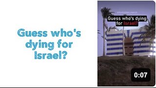 Guess who's dying for Israel?