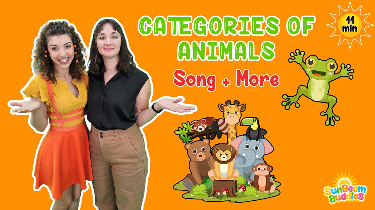 Categories of Animals 🐧 Toddler Learning Sing-along!
