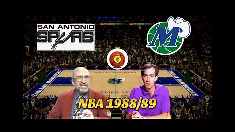 "Spurs vs Mavericks" NBA 1988/89 (27 de Enero, 1989) con Ramón Trecet y Esteban Gómez