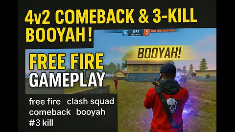 Unbelievable 4v2 Comeback in Free Fire | Final Round Triple Kill Booyah!