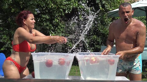 BOBBING FOR APPLES CHALLENGE GONE WRONG