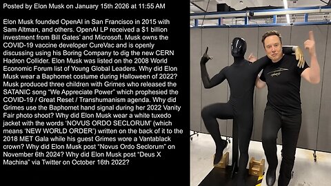 Optimus Robots | "Humans Are the Biological Bootloader for Digital Super Intelligence." - Elon Musk (12/22/2025) + "There Is Perhaps Still a Role for Humans In That We May Give AI Meaning." - (5/23/2024) + Rev: 18:21-23