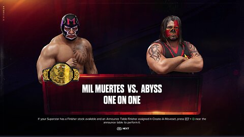 WWE 2k24 Mil Muertes(c) vs Abyss