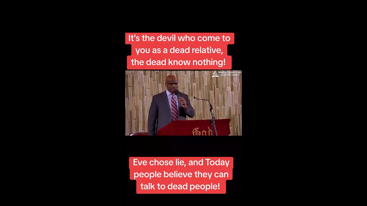 It the devil who comes to communicate with the living as dead relatives the dead knows nothing!