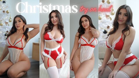 HOT GIRL Christmas Outfit try On Haul [4K]
