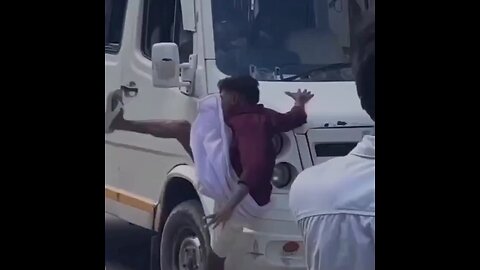 Man Slips From Van 😂😭 #funny #trending #viral #memes #politics #debate #news #topics #cat #dog