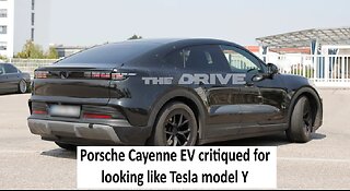 Porsche Cayenne EV critiqued for looking like Tesla Model Y