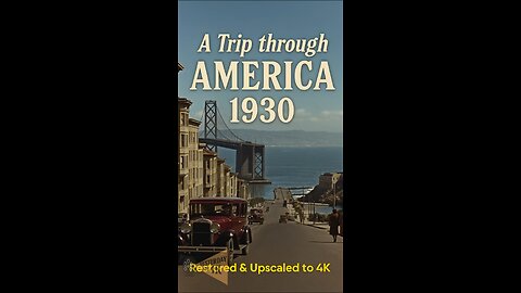 Vintage 1930s America Road Trip 🚗✨ Restored Color Footage Like Never Before!