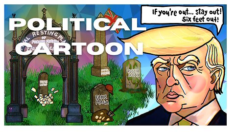 Epstein Hoax Political Cartoon starring President Donald Trump