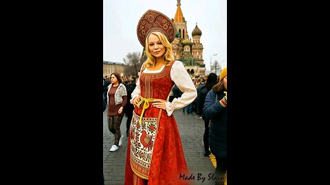 Russian Traditional Female Outfit Clothes