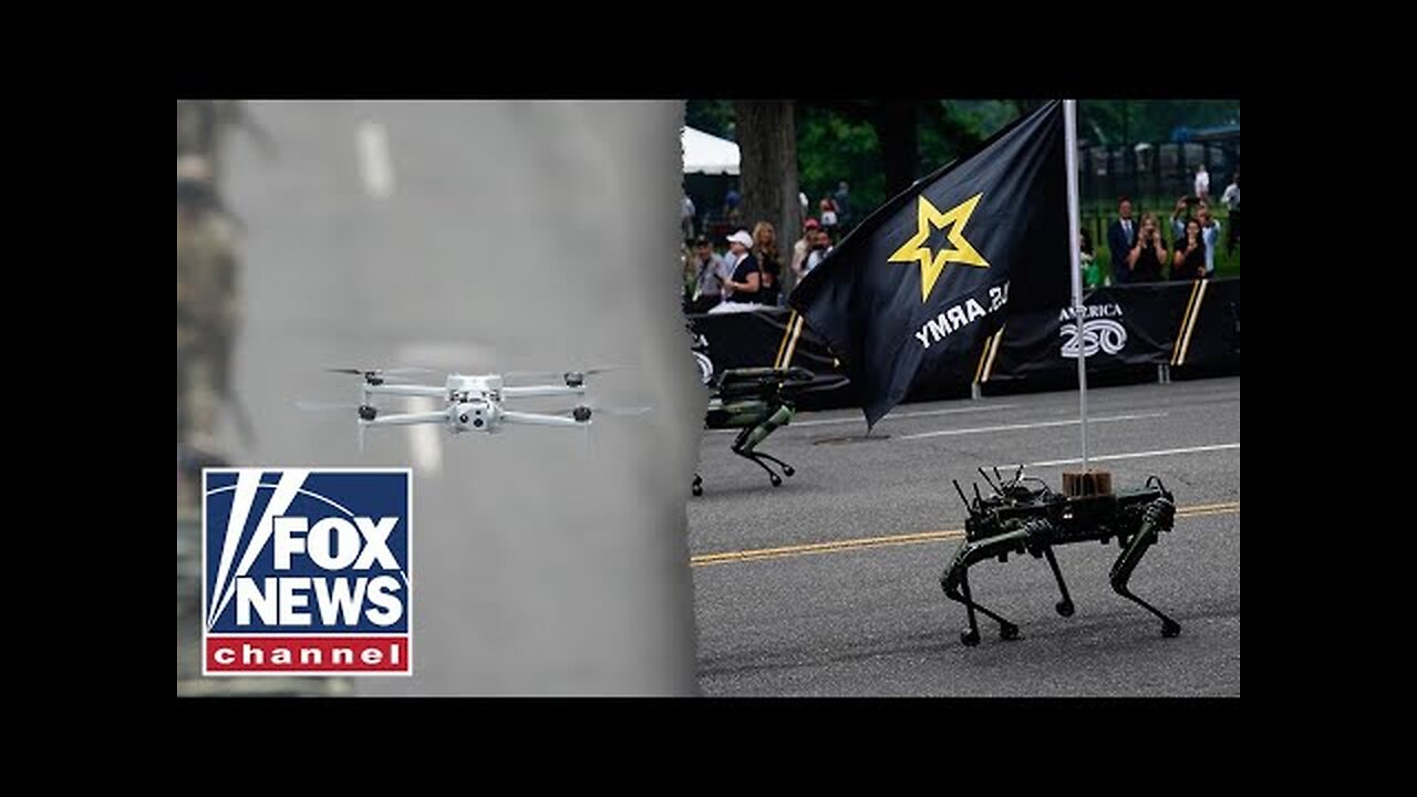 US Army shows off drones, robot dogs at military parade